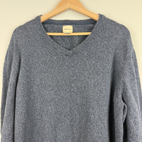 Mens XL GH Bass and Co V-Neck Sweater, Gray/Blue - Picture 2 of 5